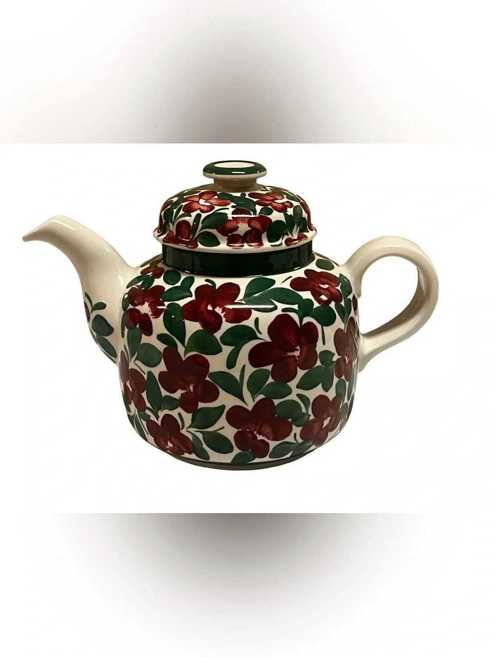 Rare Arabia Finland Purpuri Jenkka Ulla Procope Teapot Lid 1960's Floral Signed